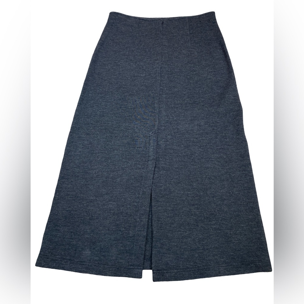 VTG Tijan for Kenar 100% Wool Long Skirt Suit – Size 12 Charcoal Gray Old Money - Picture 6 of 14